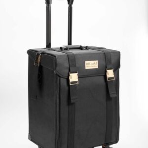 BELLAMI Black and Gold Travel Rolling Bag